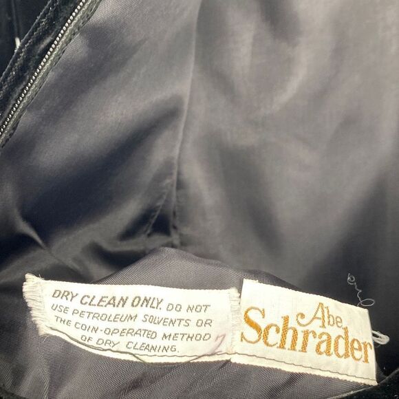 Abe Schrader Vintage Velvet Long Sleeve Tunic Dress Gold Embroidery Black Size 8 - Picture 16 of 16